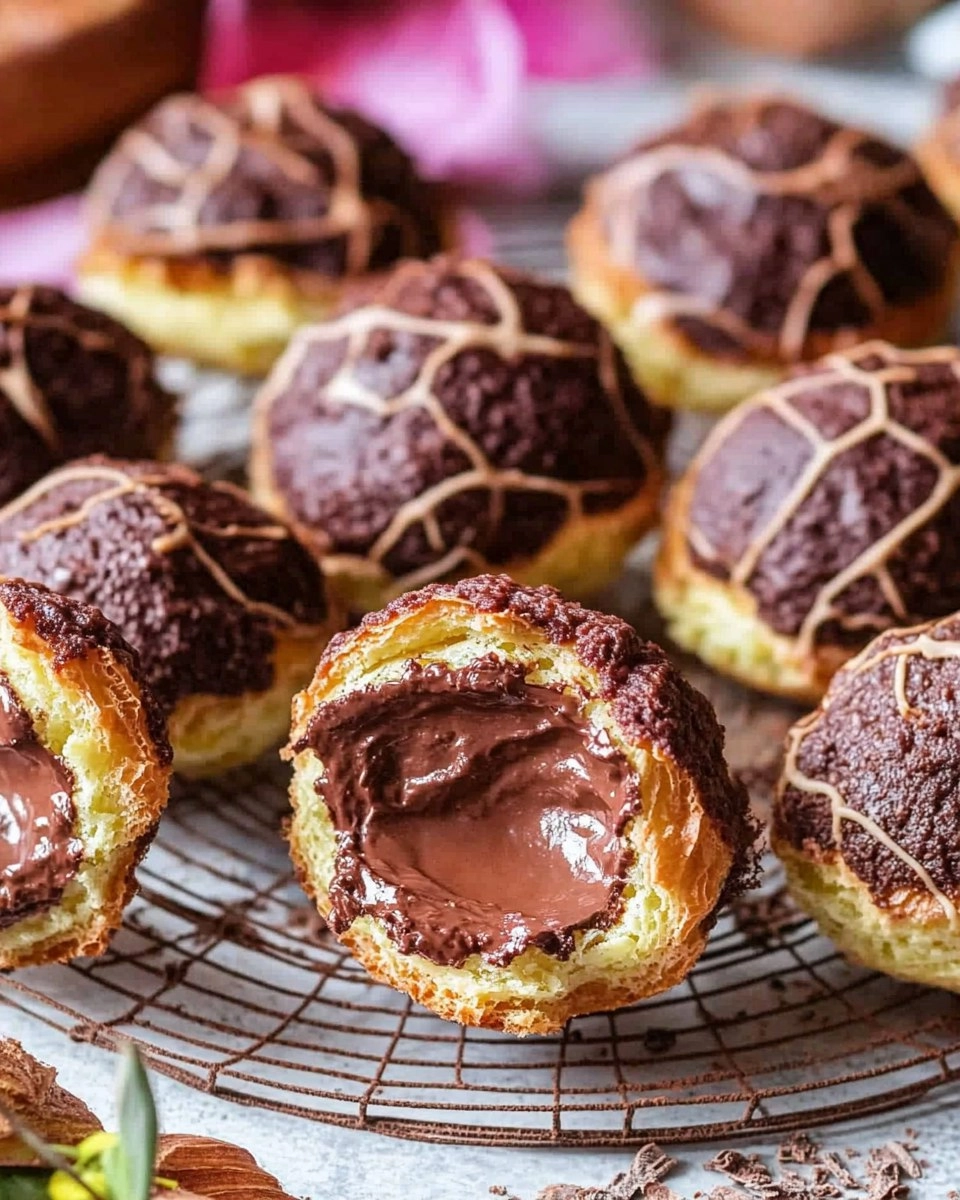 Chocolate Choux au Craquelin