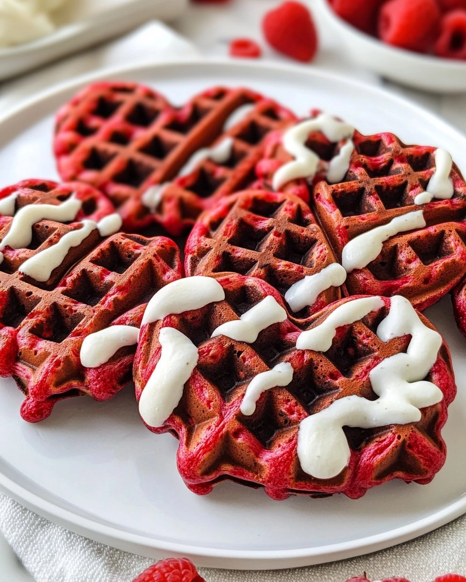 Easy-Heart-Shaped-Red-Velvet-Valentine-Waffles-Recipe