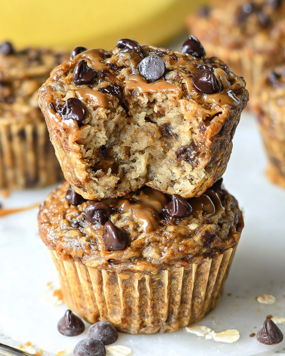Banana Peanut Butter Baked Oatmeal Cups