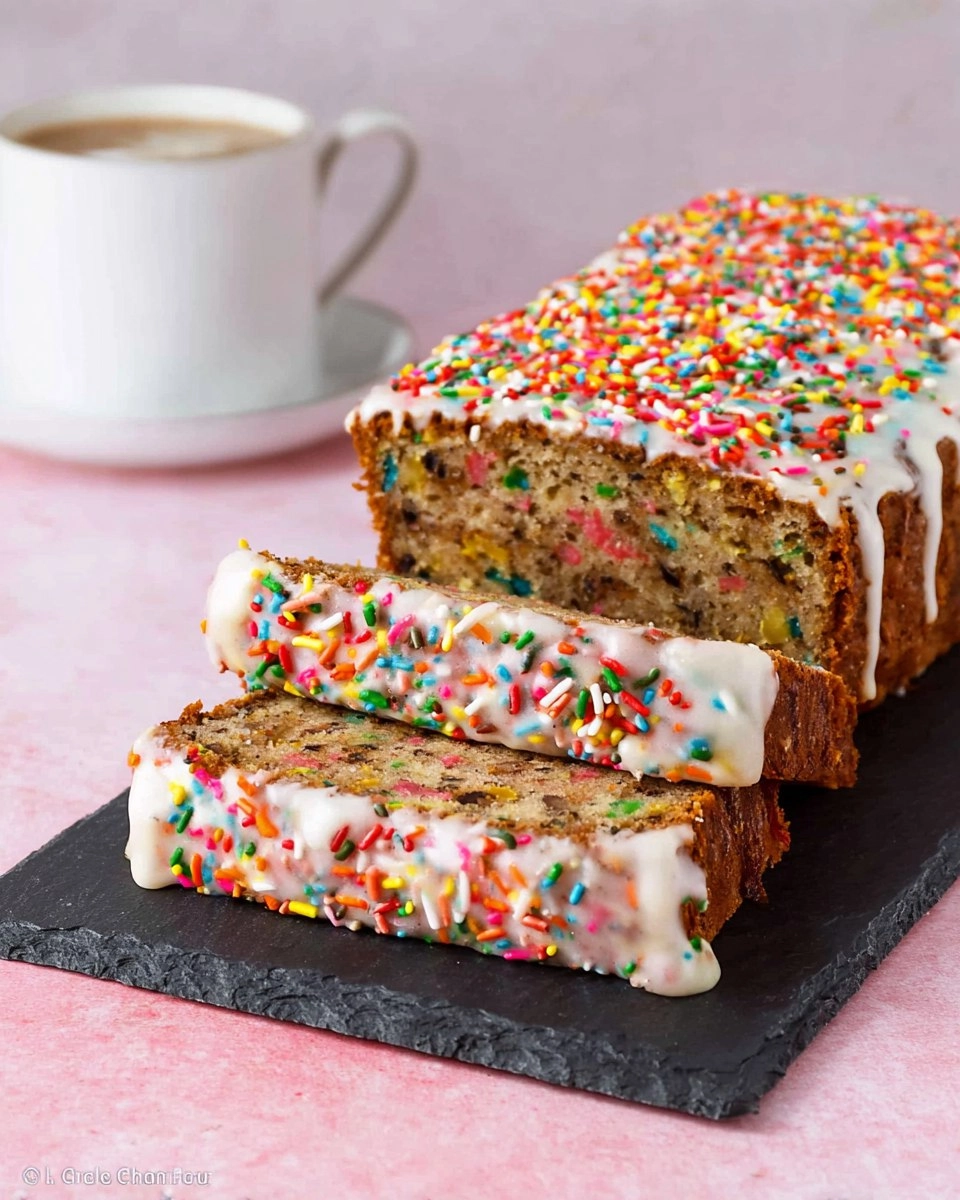 Birthday Cake Banana Bread
