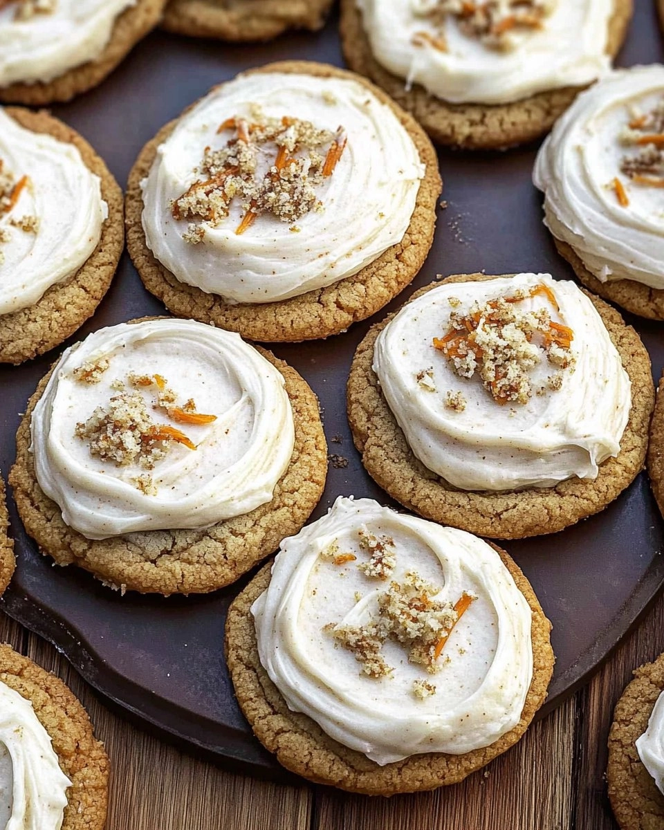 Carrot Cake Cookies with Brown Sugar Ermine Frosting