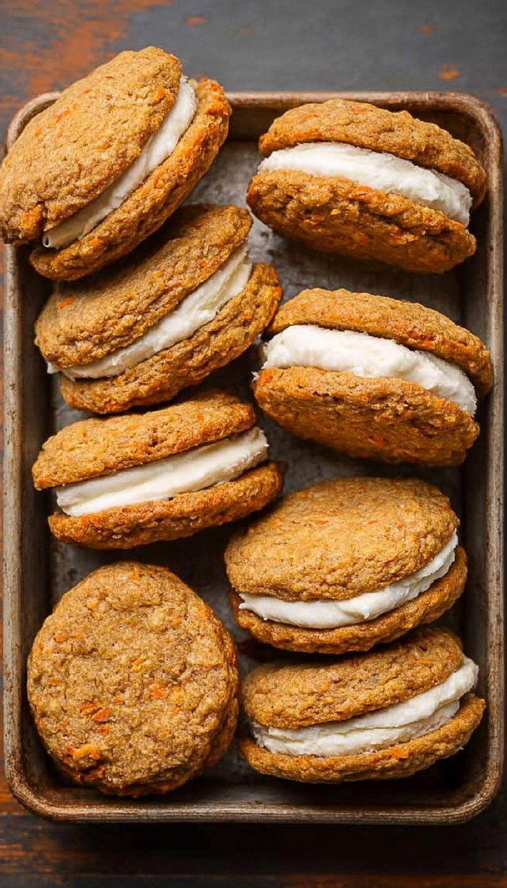 Carrot Cake Sandwich Cookies