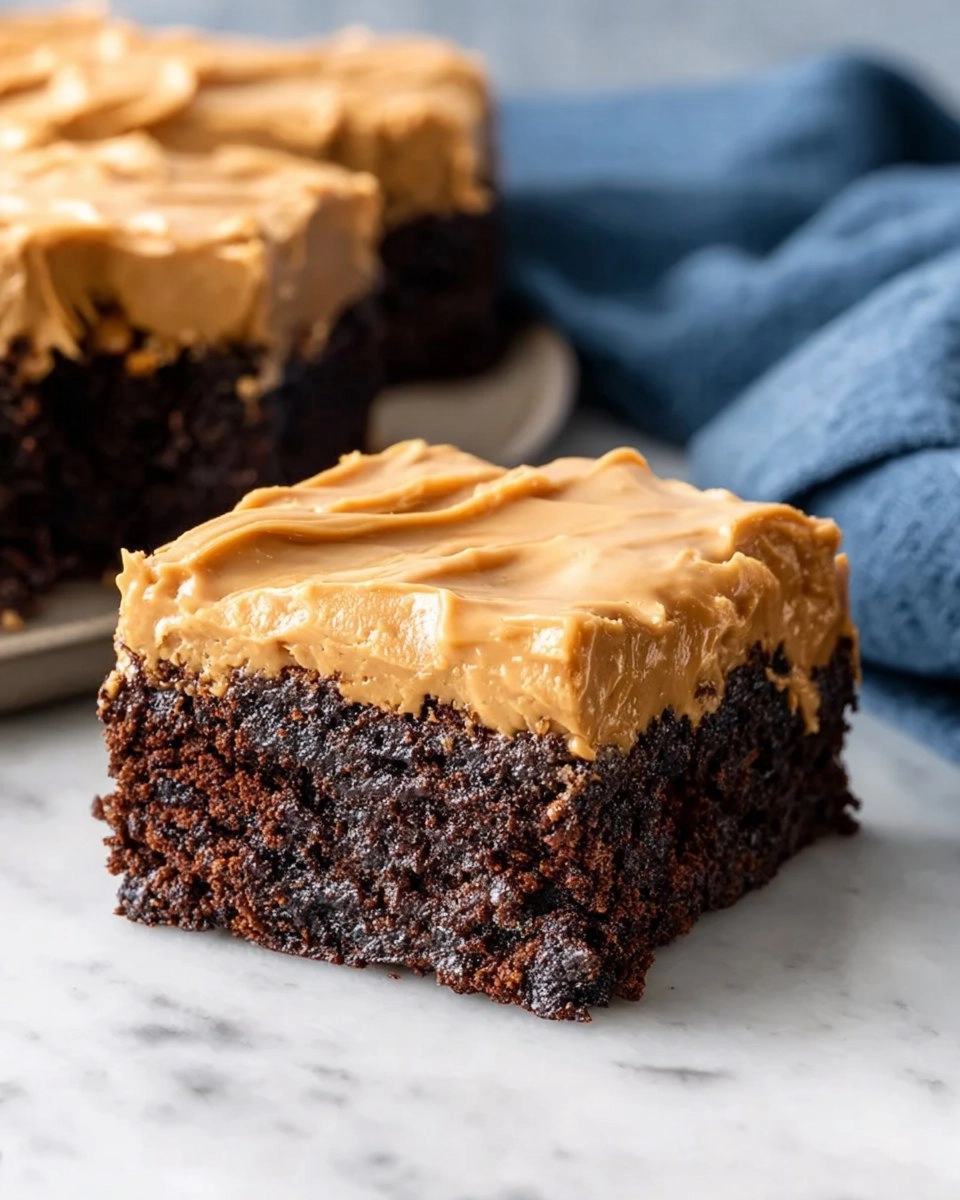 Decadent Peanut Butter Frosted Brownies