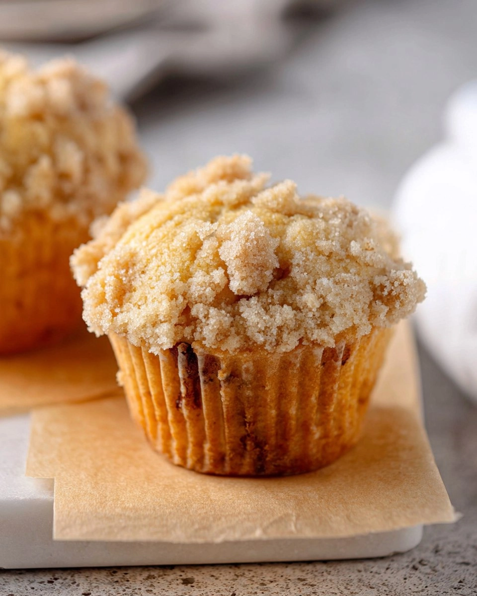 Easy Vanilla Muffins with Crumb Topping