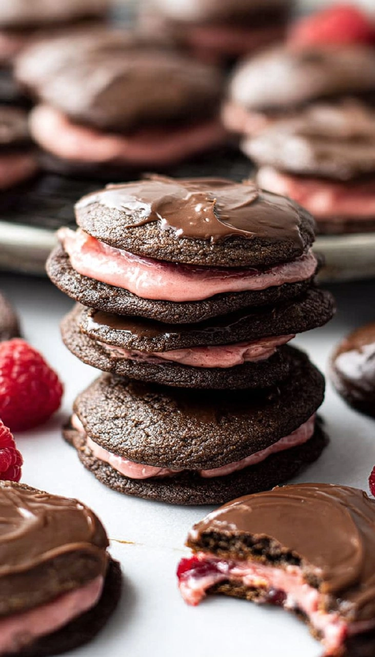 Chocolate Raspberry Cookies