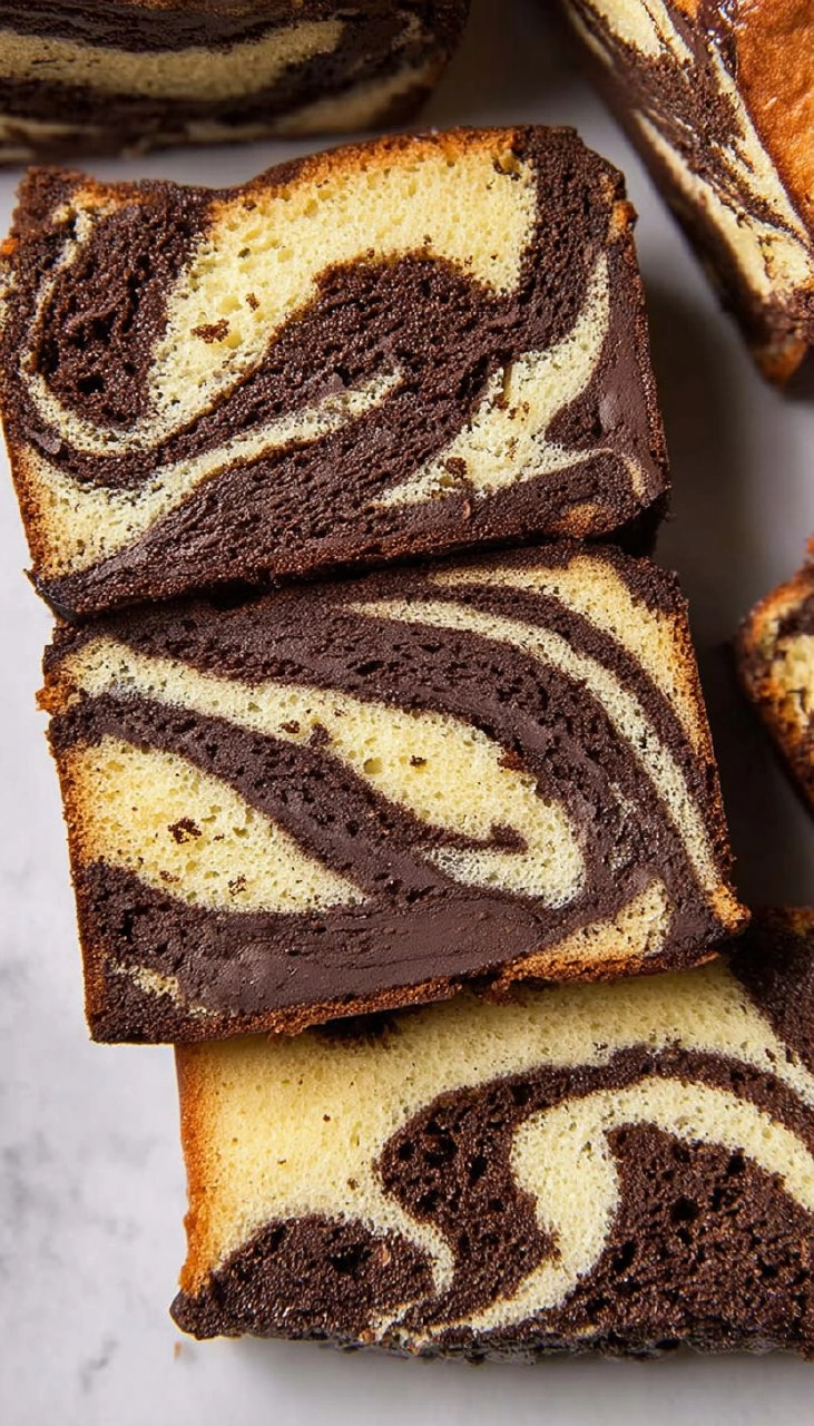 Marble Pound Cake with a Bold Chocolate Swirl 135 Marble Pound Cake with a Bold Chocolate Swirl