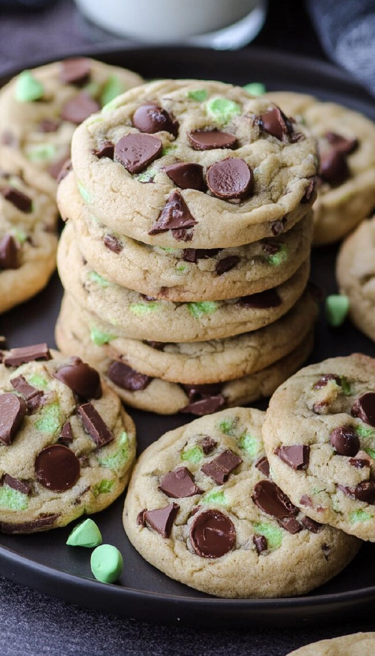 Mint Chocolate Chip Cookies