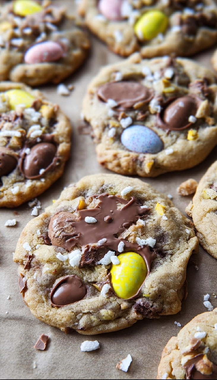 Semi-Homemade Cadbury Egg Cookies