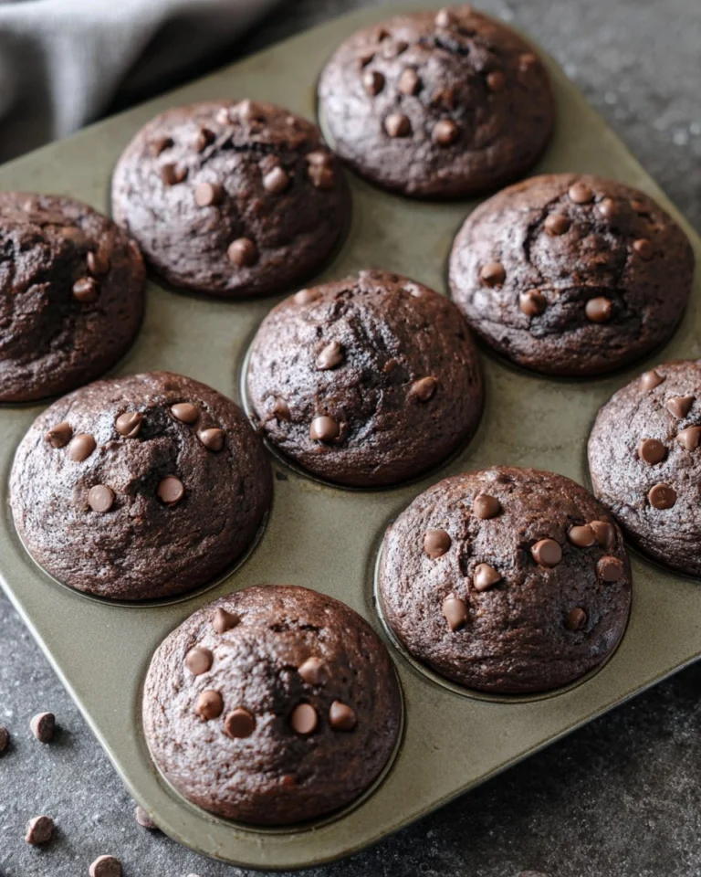 Sourdough-Double-Chocolate-Chip-Muffins-Recipe