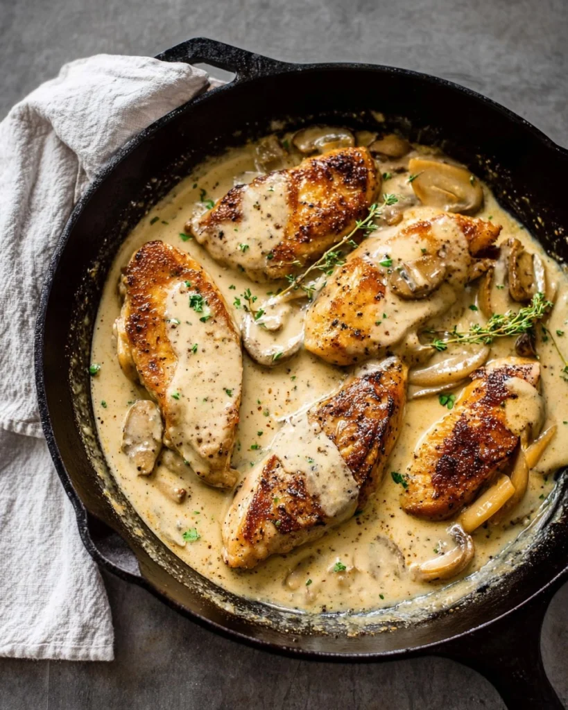 Pan-Fried-Chicken-in-Cream-Sauce-Recipe