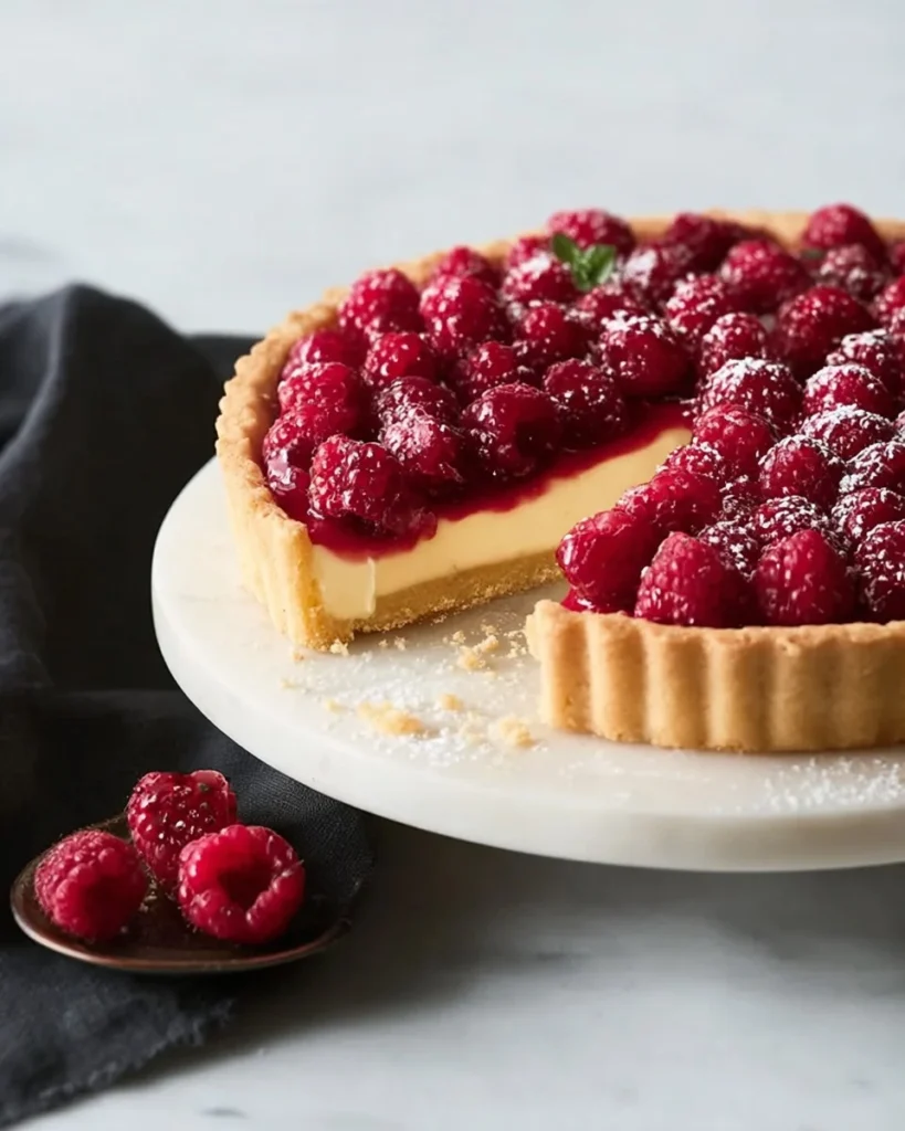 Raspberry-Tart-with-Creamy-Custard-Filling-Recipe