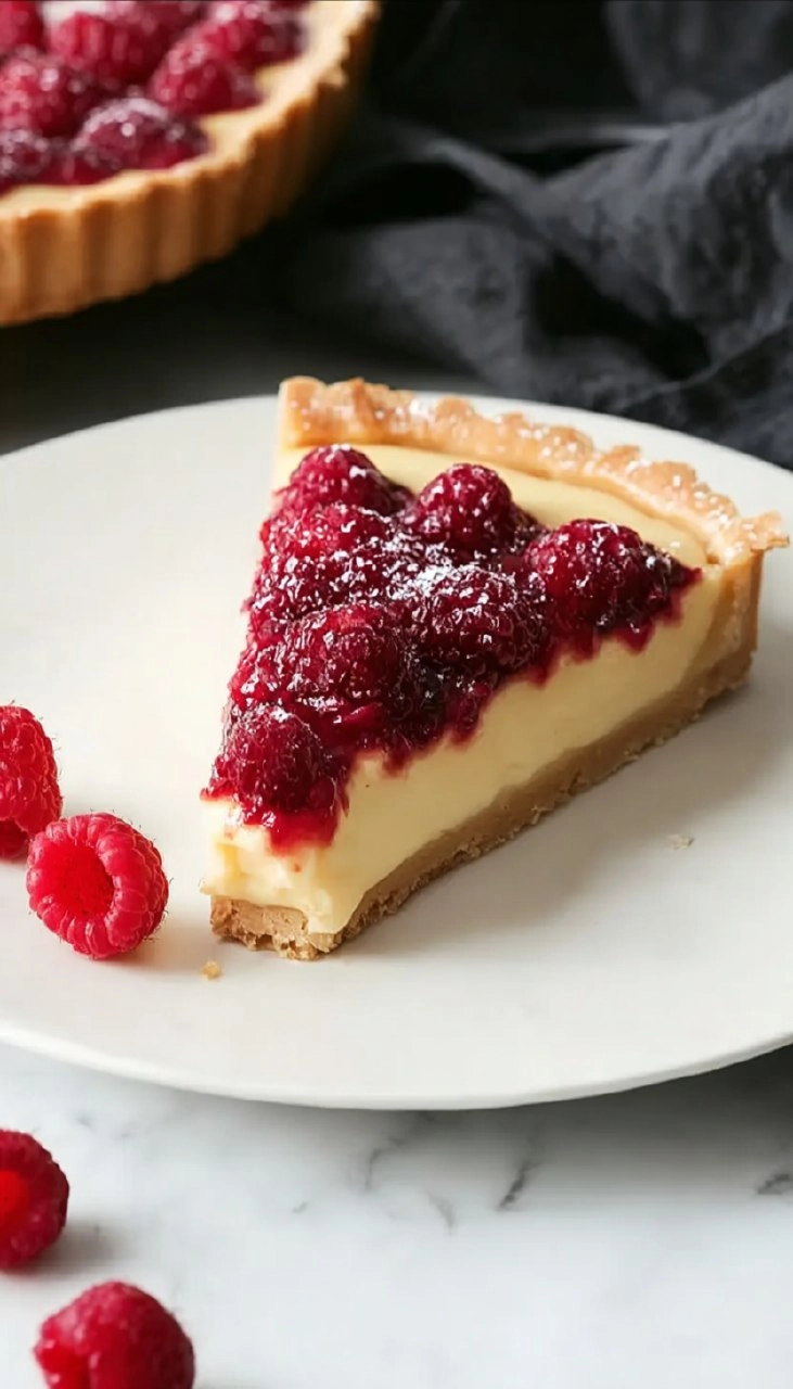 Raspberry Tart with Creamy Custard Filling