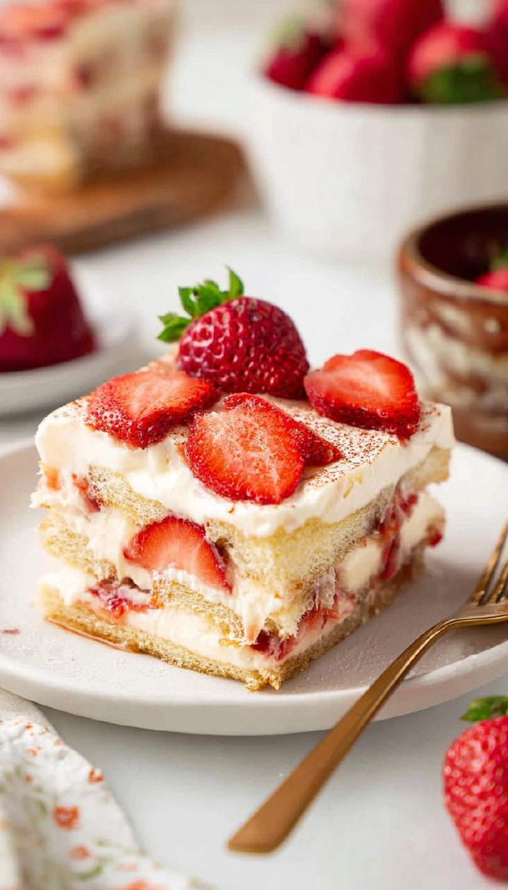 Strawberry Shortcake Tiramisu
