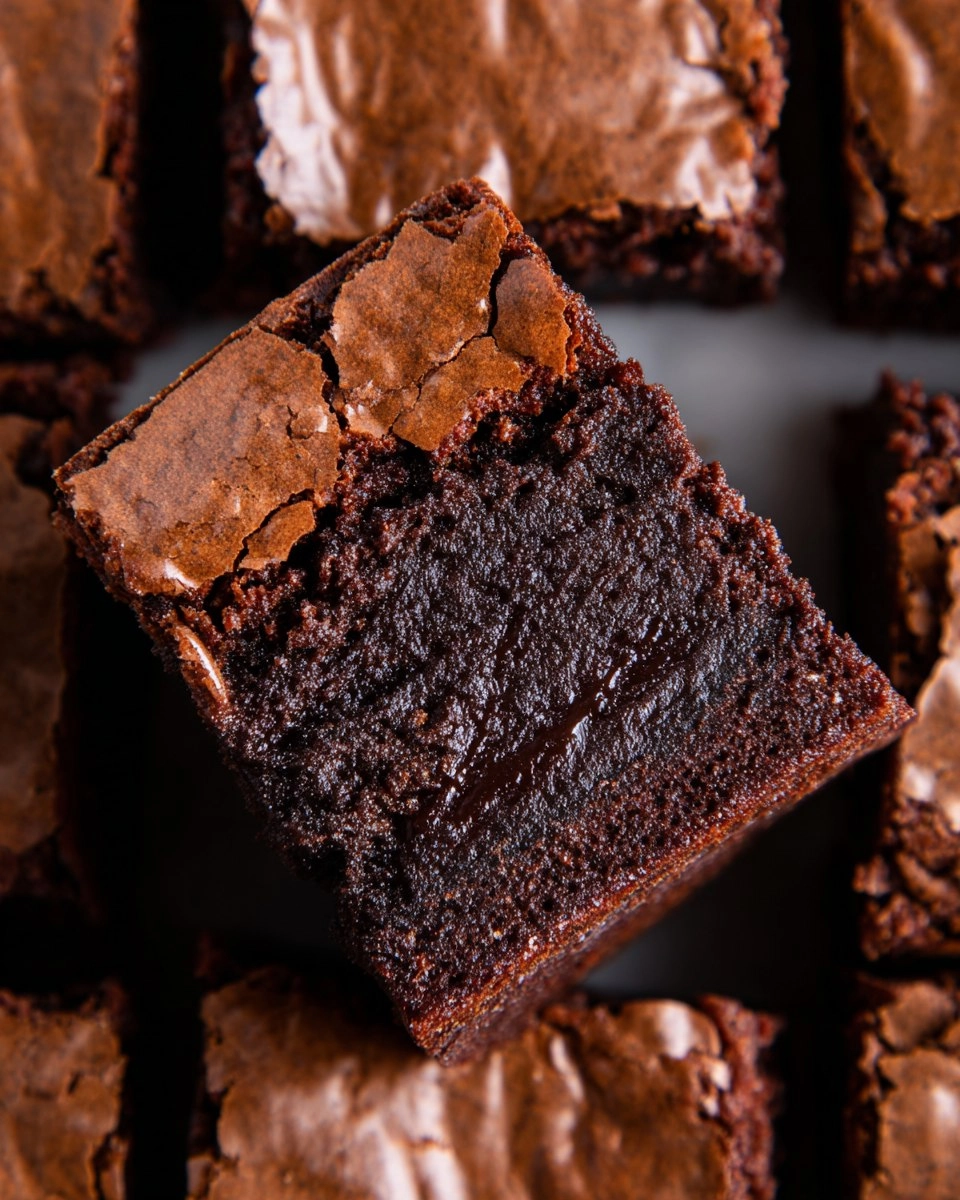 Thick Fudgy Brownies with Shiny Crackly Top