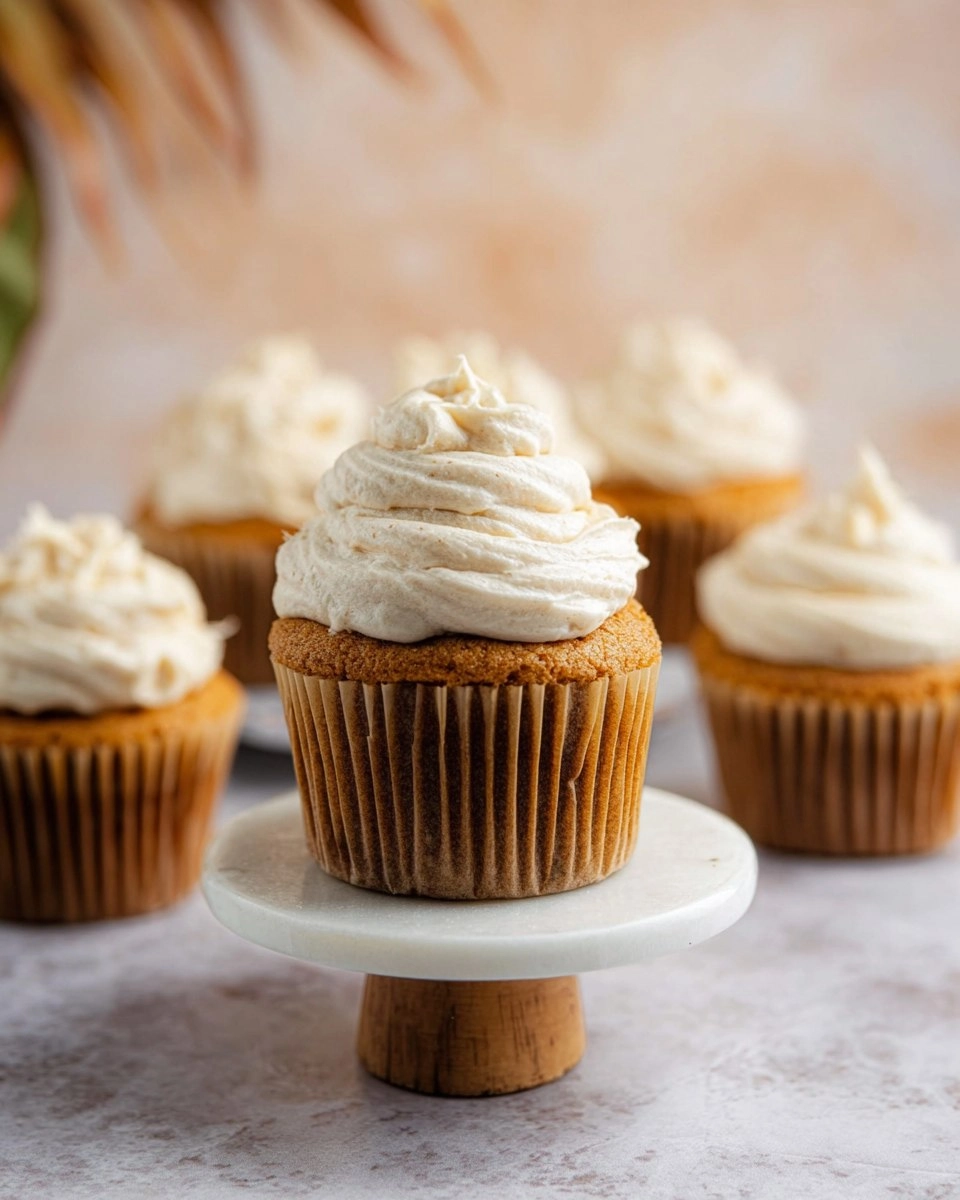 Banana Cupcakes with Vanilla Ermine Frosting