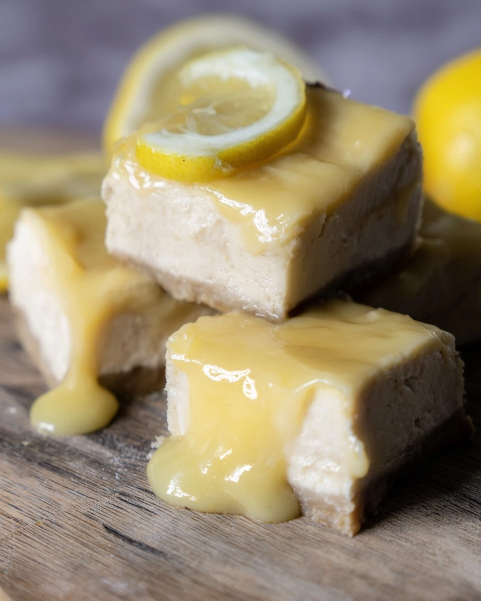 Lemon Curd Cheesecake Bars with Sourdough Shortbread Crust