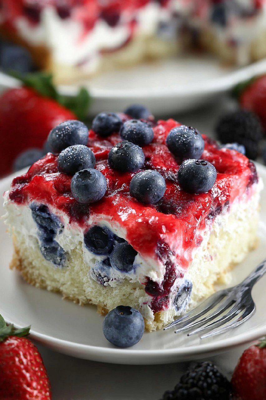 Summer Berry Sheet Cake