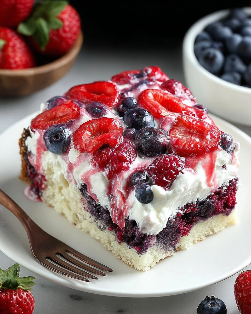 Summer Berry Sheet Cake